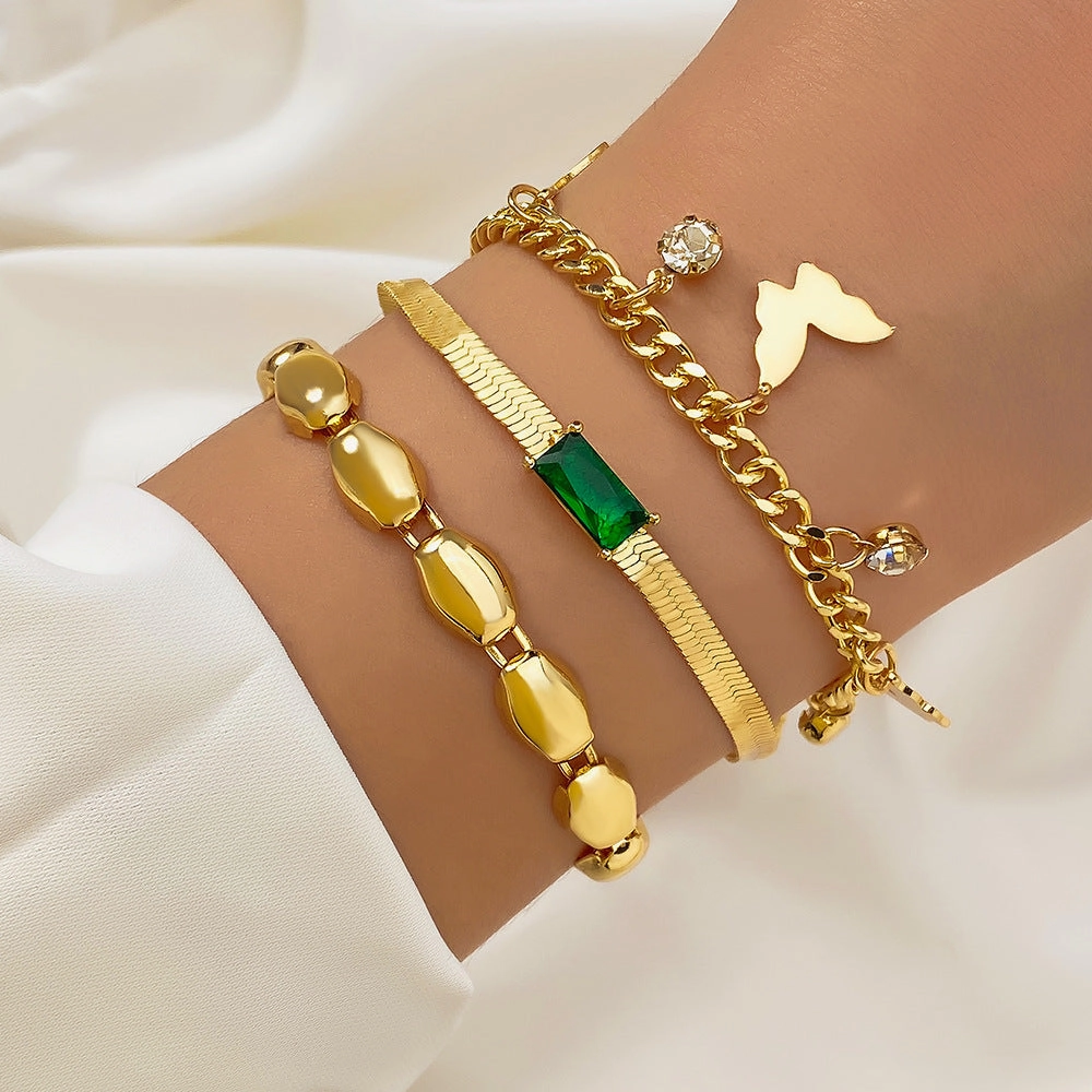 Wholesale Multi-layered Butterfly Bracelet Set