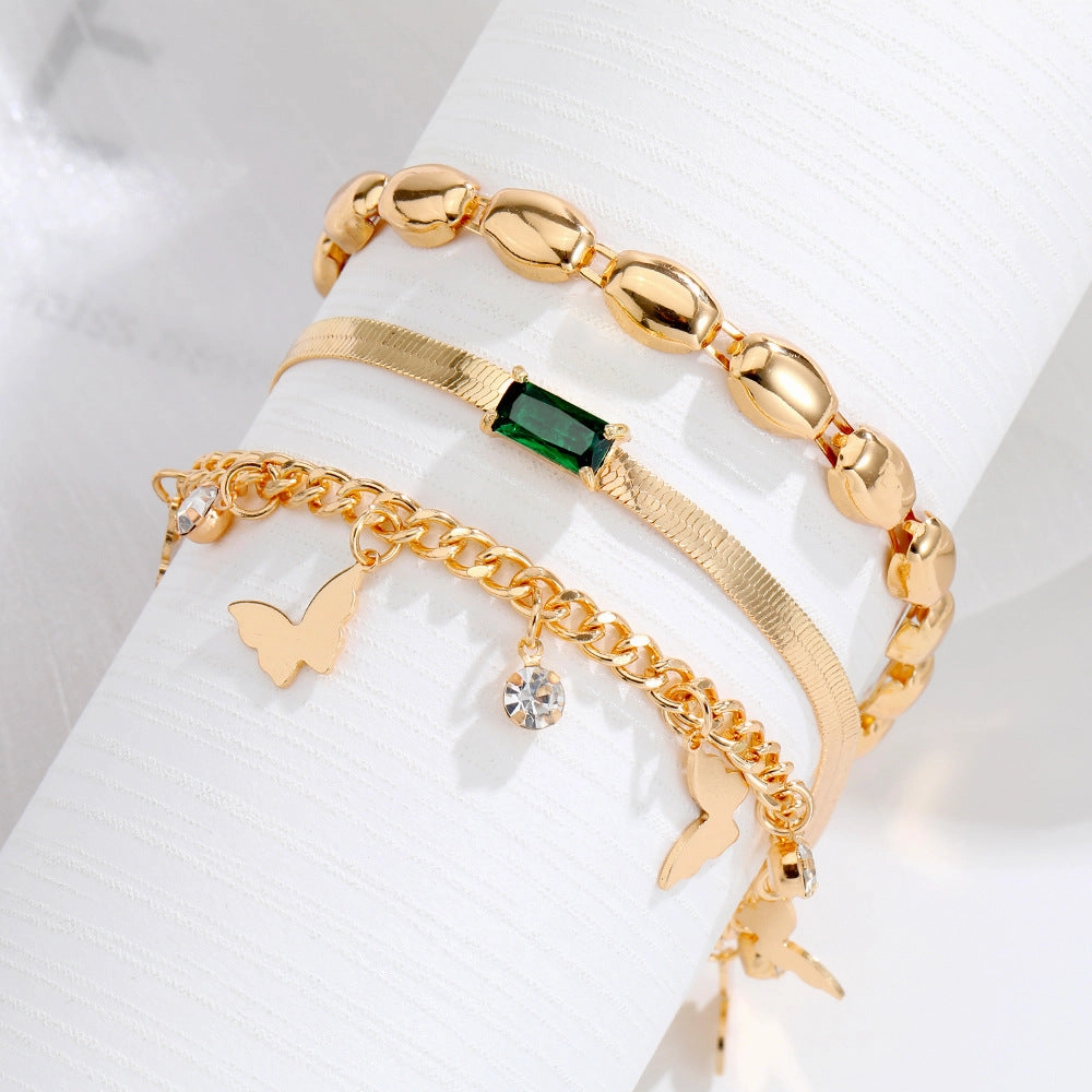 Wholesale Multi-layered Butterfly Bracelet Set