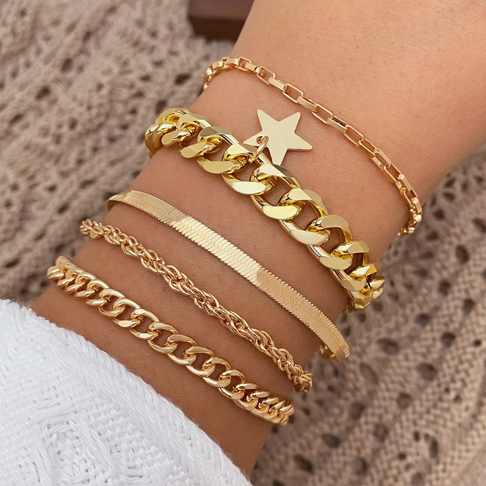 Wholesale Multi-layered Butterfly Bracelet Set