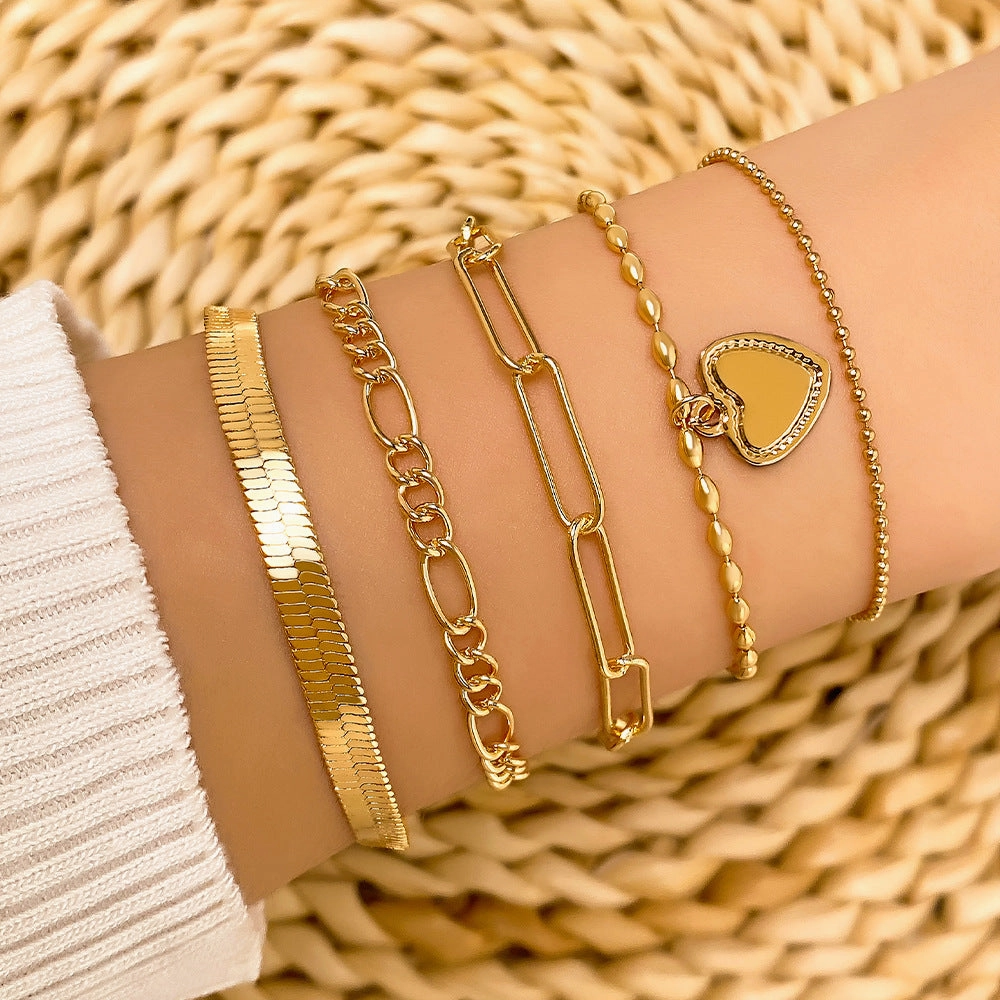 Wholesale Multi-layered Butterfly Bracelet Set