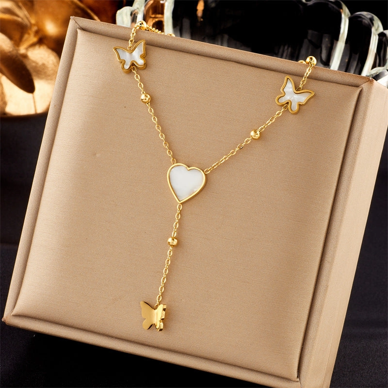 Wholesale Multi-layered Clavicle Chain Titanium Steel Necklace