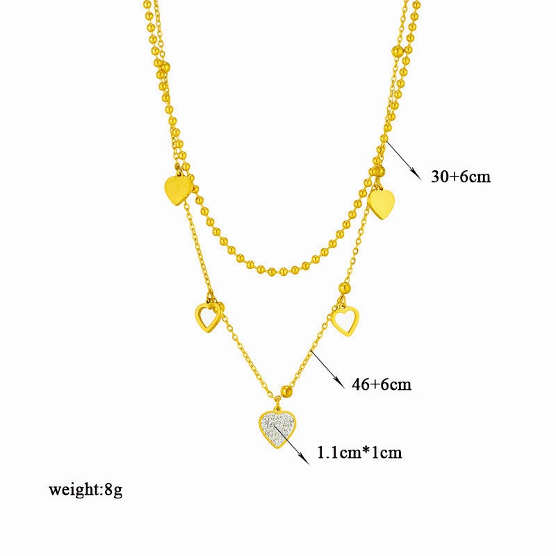 Wholesale Multi-layered Clavicle Chain Titanium Steel Necklace