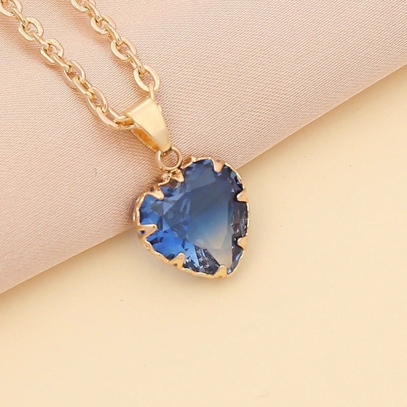 Wholesale Multicolor Heart Pendant Alloy Necklaces