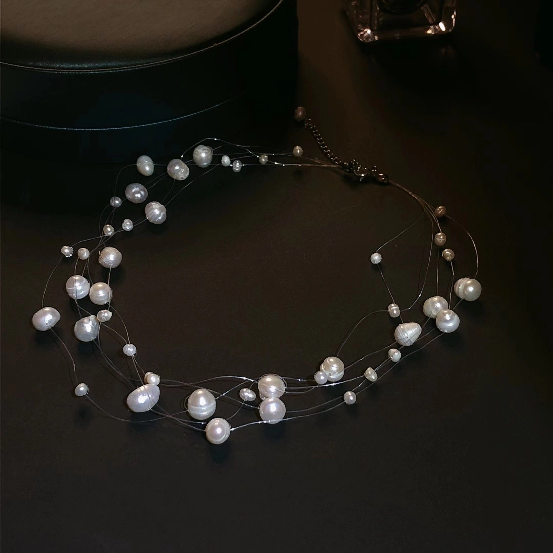 Wholesale Multilayer Fishing Line Pearl Necklaces