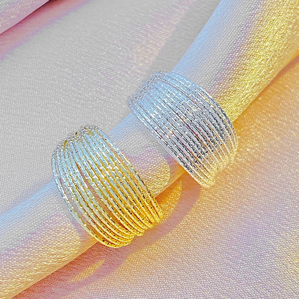 Wholesale Multilayer Open Alloy Ring