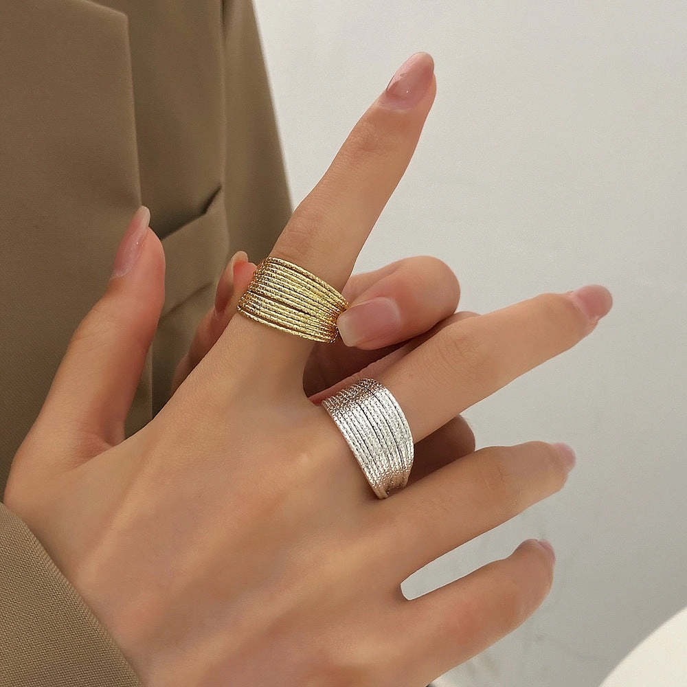 Wholesale Multilayer Open Alloy Ring