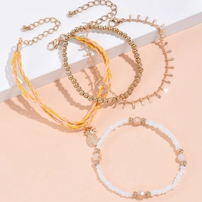 Wholesale Multilayer Rice Beads Glass Bracelet