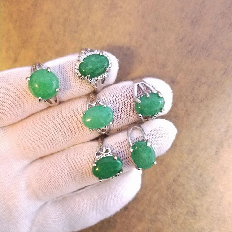 Wholesale Natural Stone Alloy Rings