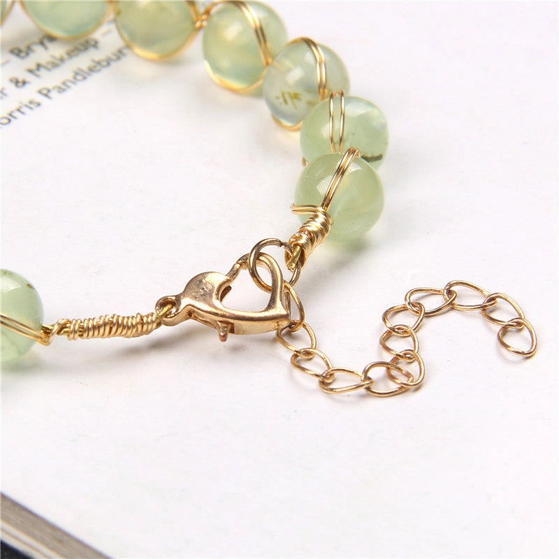 Wholesale Natural Stone Glass Beads Agate Bracelet