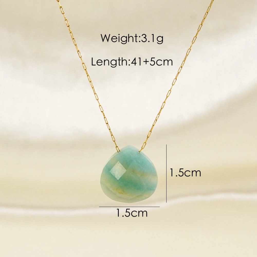 Wholesale Natural Stone Stainless Steel Necklaces