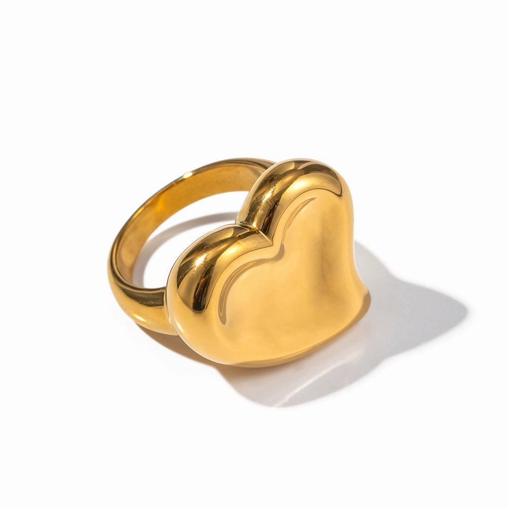 Wholesale New Arrival Love Stainless Steel Gold Plated Ring