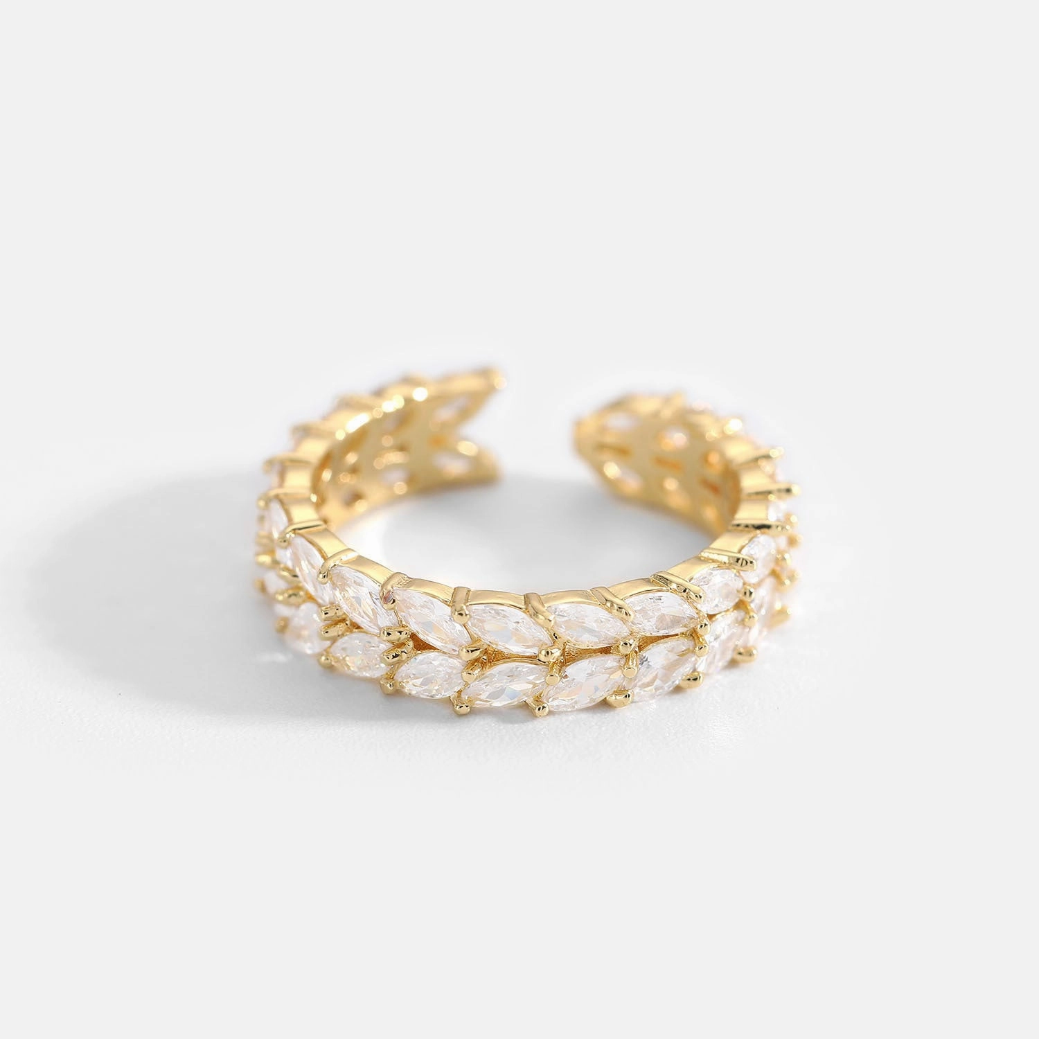 Wholesale New High Sales Brass Plating with Zircon Ring