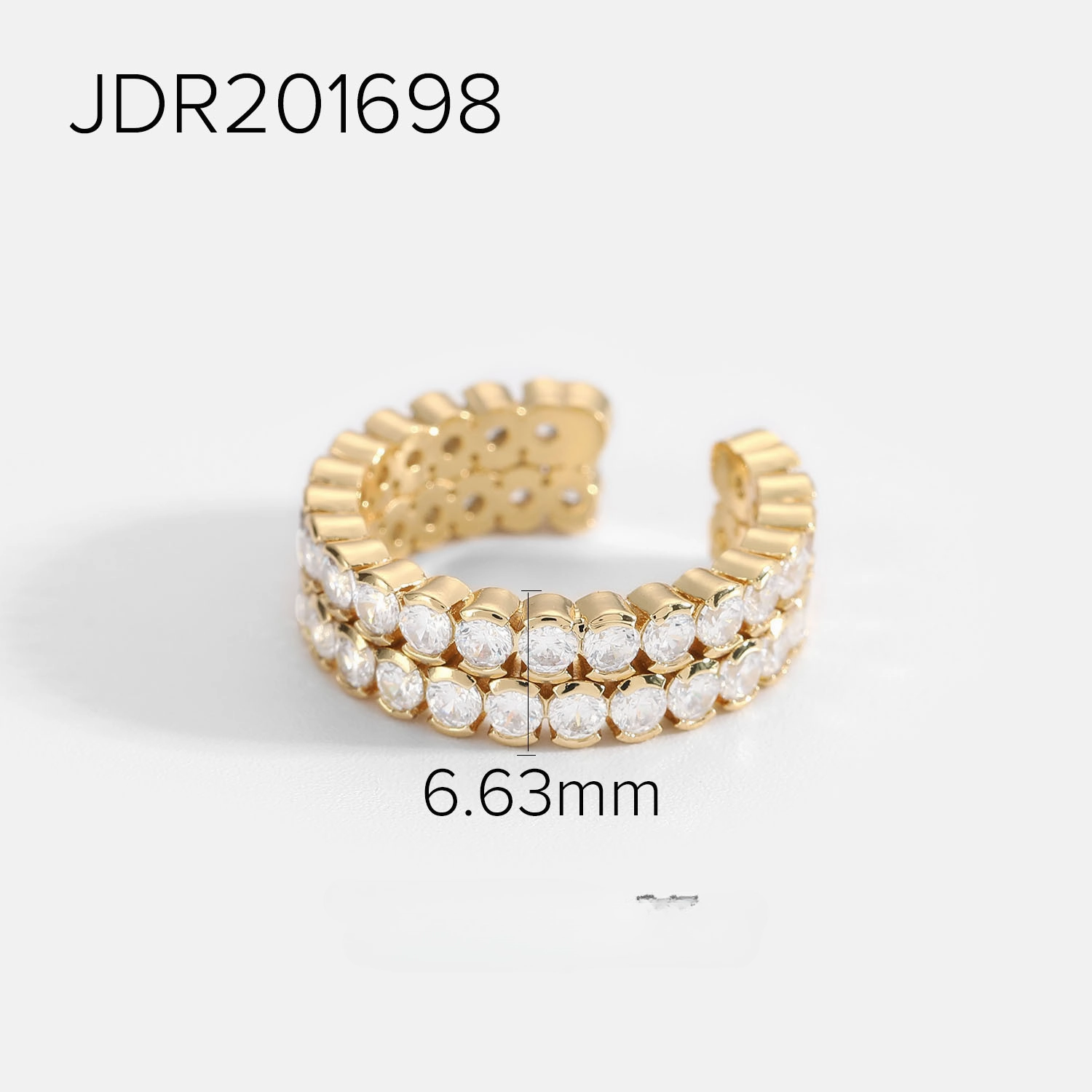 Wholesale New High Sales Brass Plating with Zircon Ring