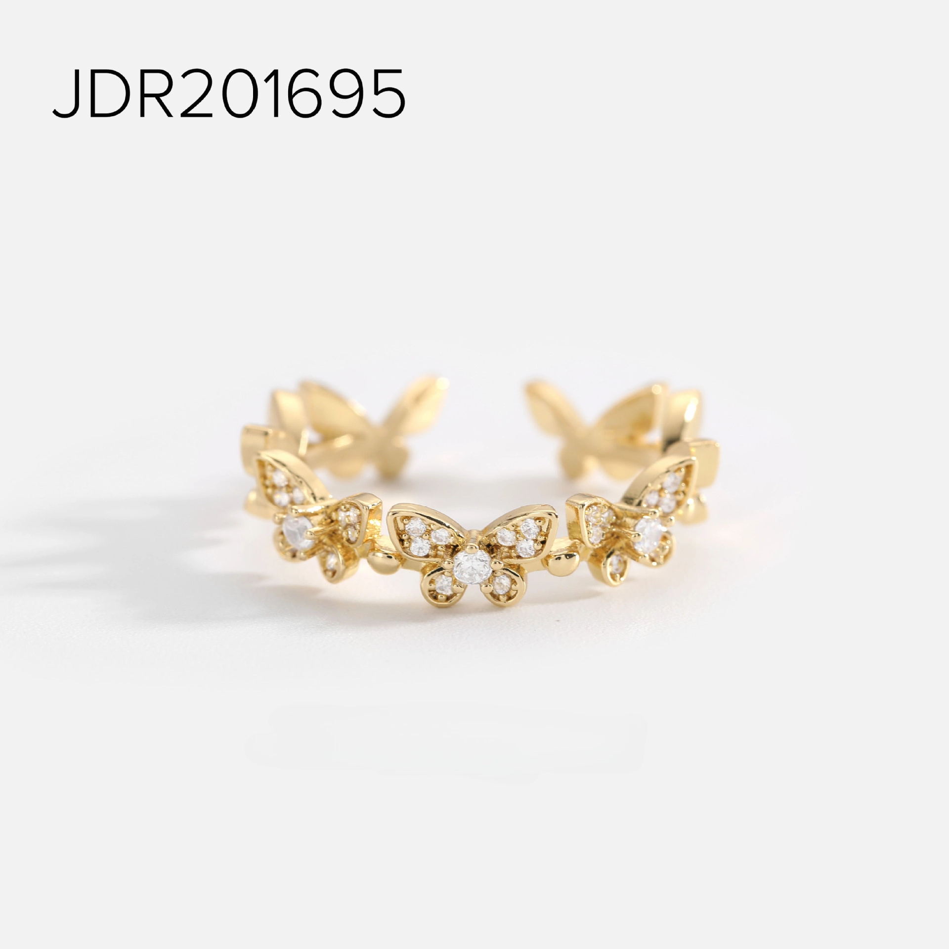 Wholesale New High Sales Brass Plating with Zircon Ring