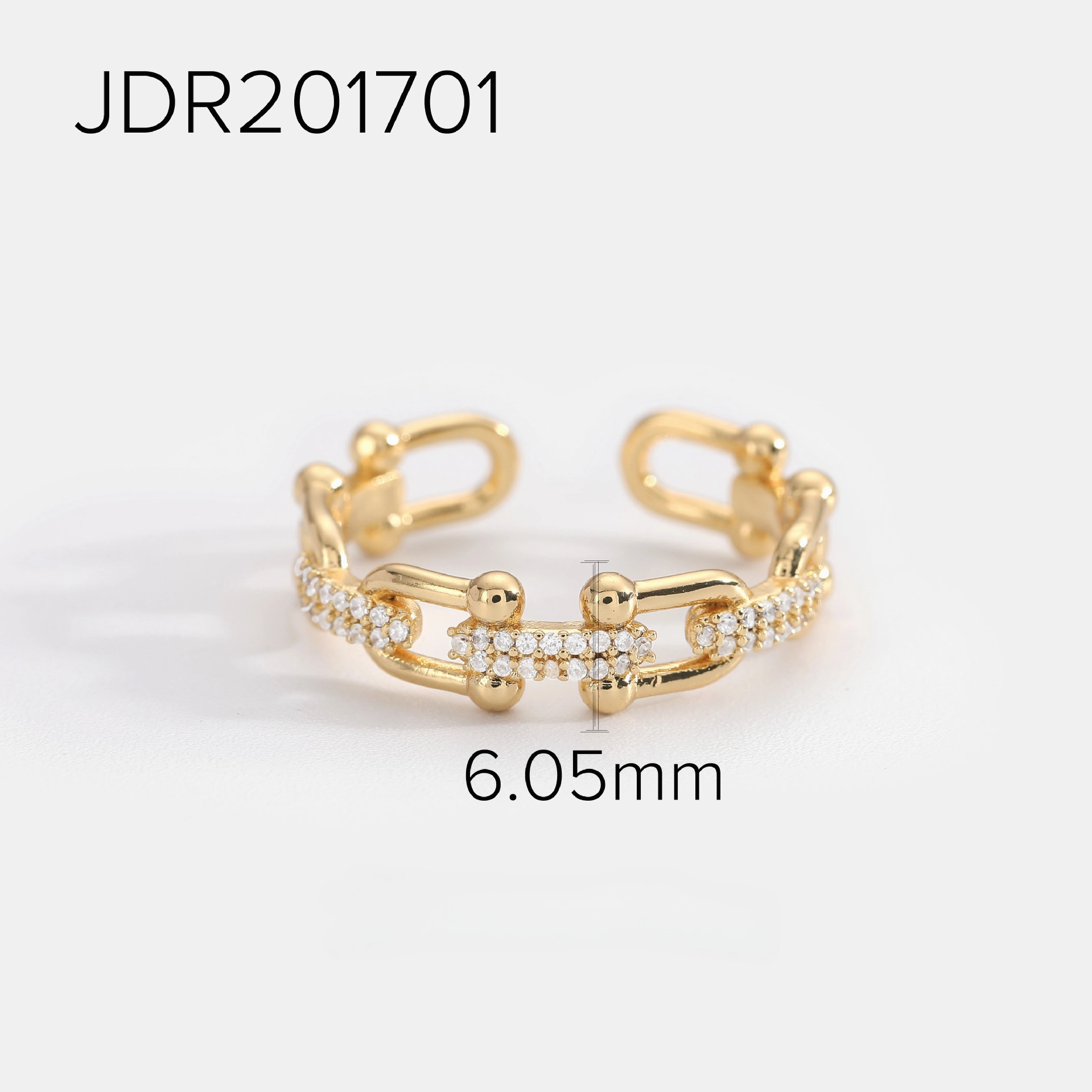 Wholesale New High Sales Brass Plating with Zircon Ring