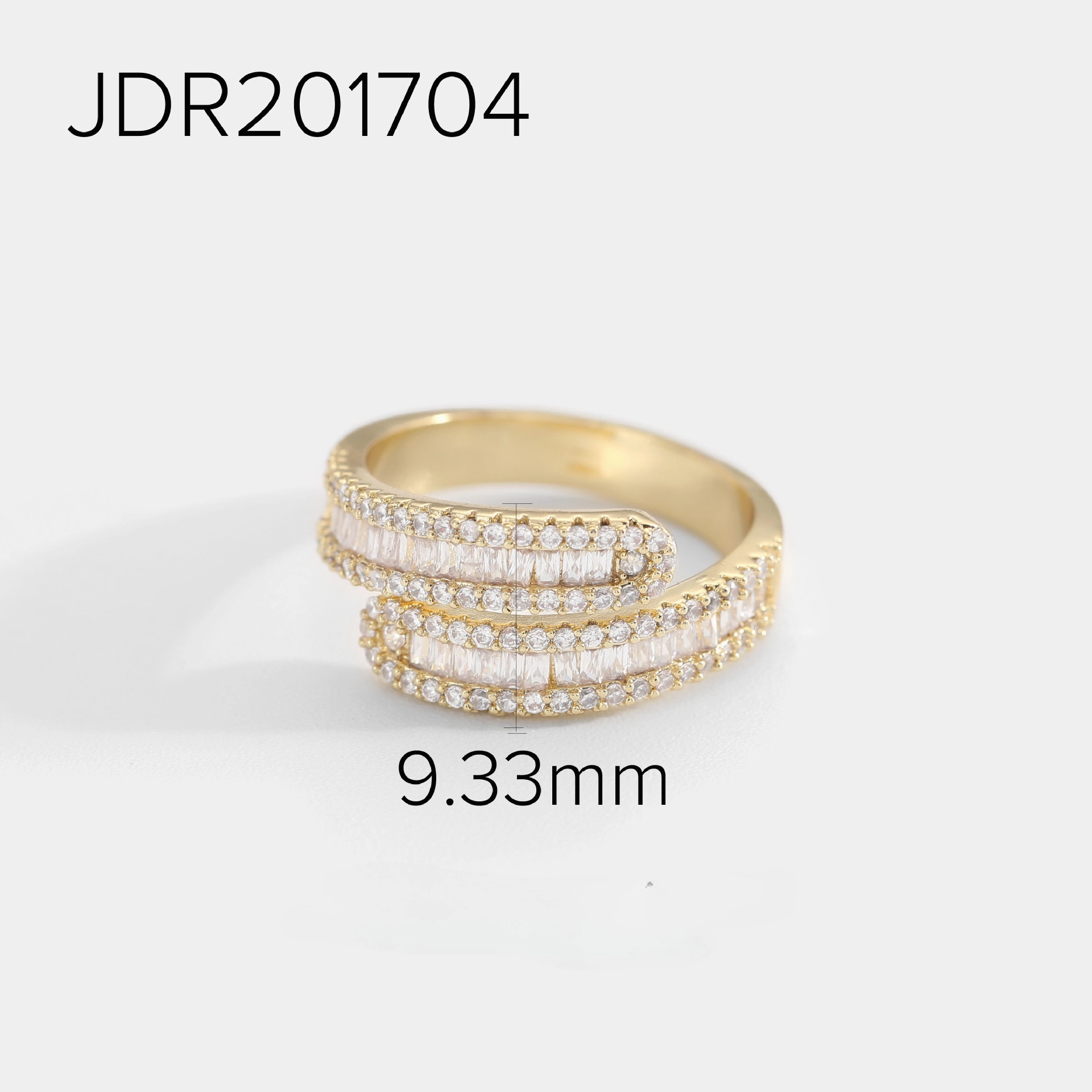 Wholesale New High Sales Brass Plating with Zircon Ring