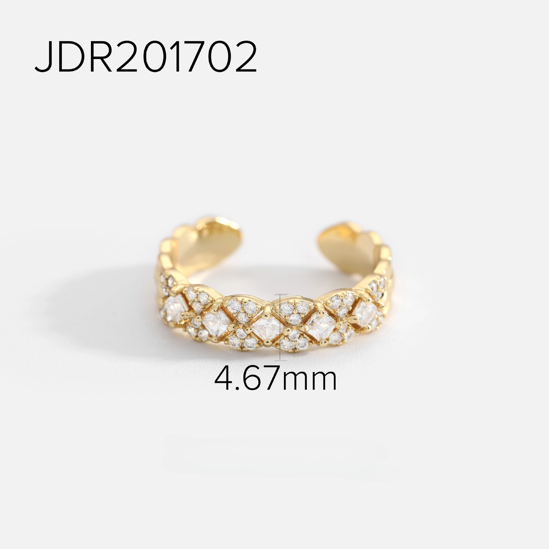 Wholesale New High Sales Brass Plating with Zircon Ring
