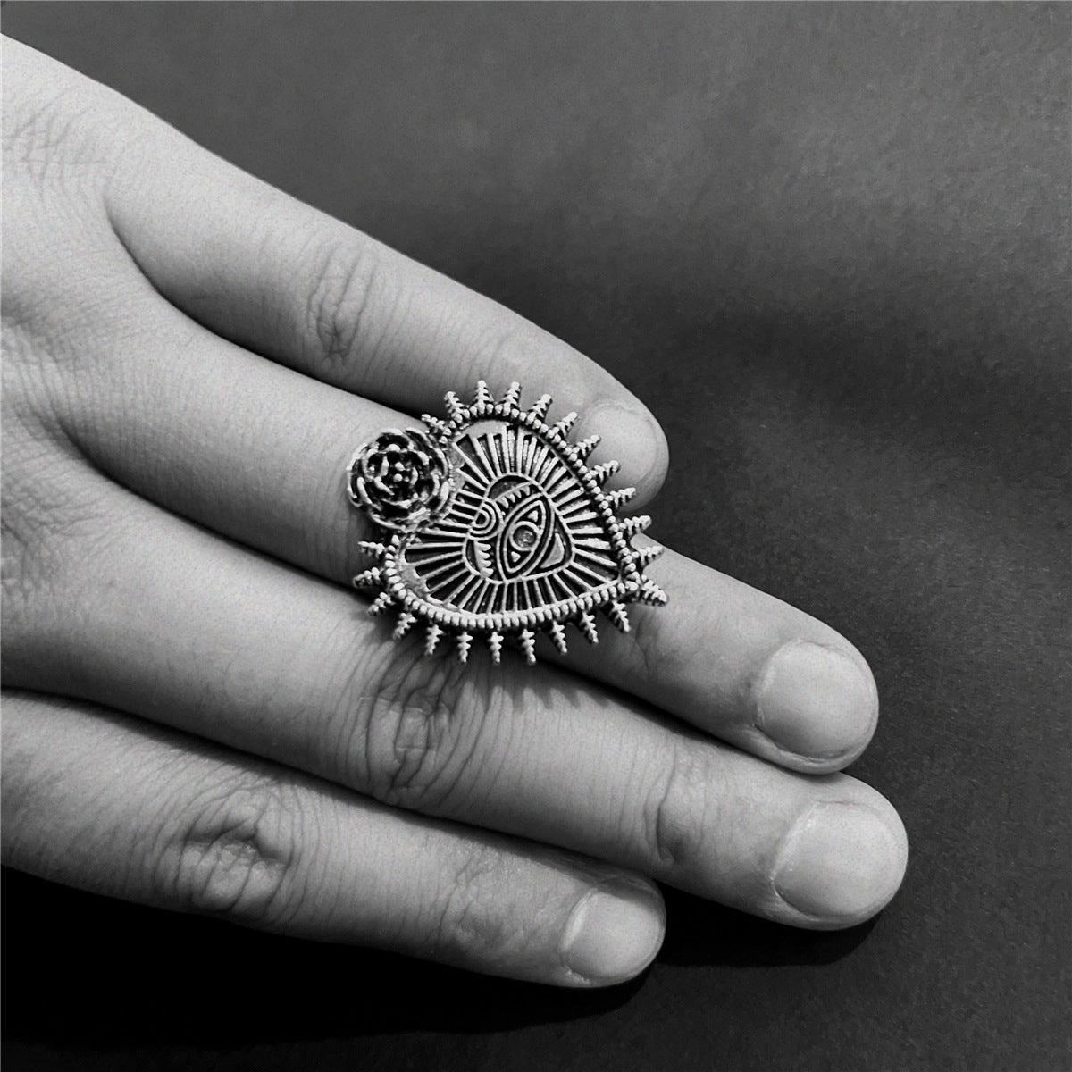 Wholesale New Vintage Insect Bat Heart Personality Alloy Ring