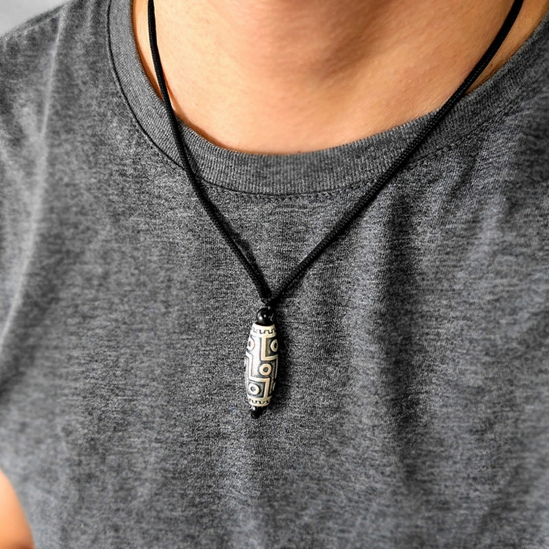 Wholesale Nine Hole Dzi Bead Pendant Copper Necklaces