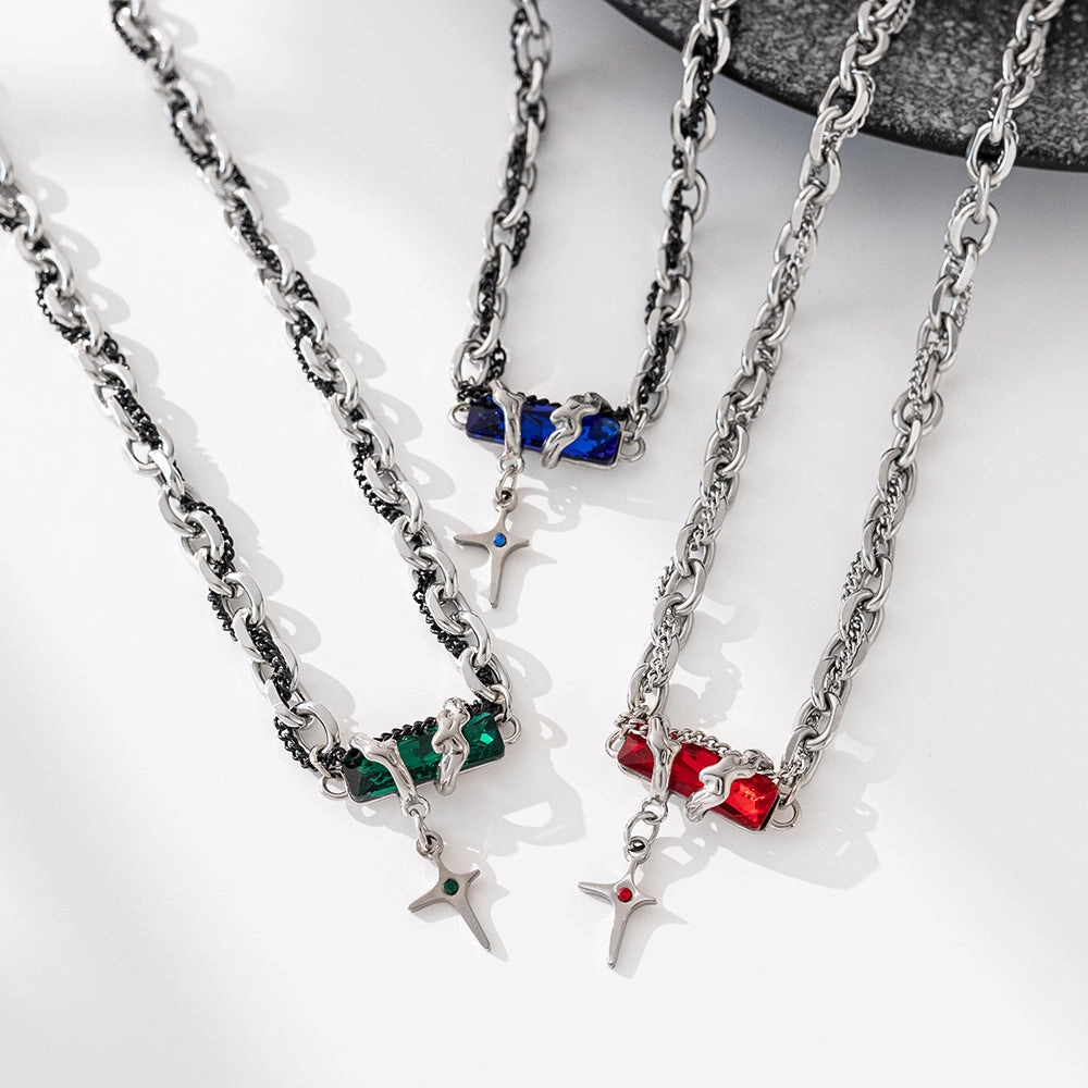 Wholesale Non-fading Hip-hop Minimalist Titanium Clavicle Chain