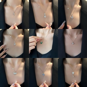Wholesale Non-fading Silver Titanium Steel Necklace Clavicle Chain