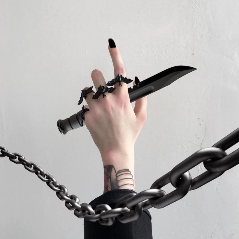 Wholesale of Halloween Bat Alloy Rings