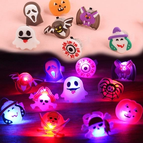 Wholesale of Halloween Luminescent Plastic Children's Rings