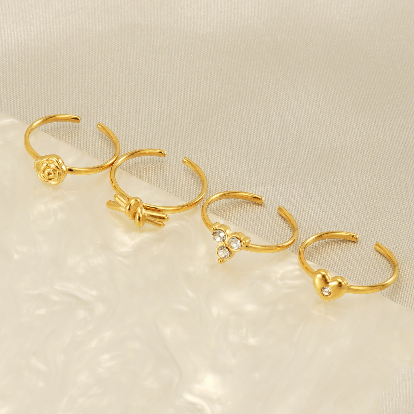 Wholesale of New Stainless Steel Gold-plated Rings