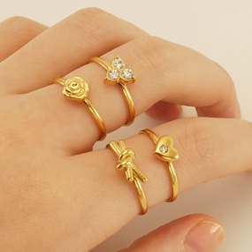 Wholesale of New Stainless Steel Gold-plated Rings