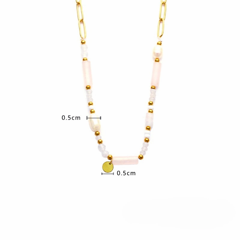 Wholesale of Pearl Titanium Steel Necklaces