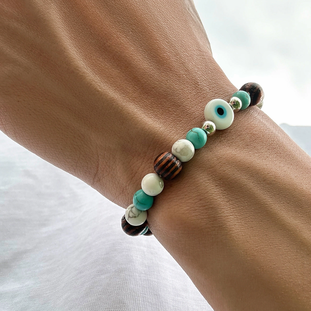Wholesale of Songshi Men's Beaded Wood Bracelet