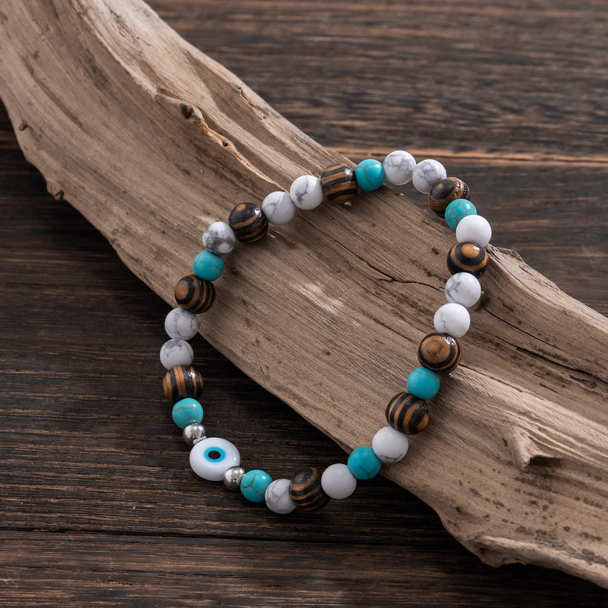 Wholesale of Songshi Men's Beaded Wood Bracelet