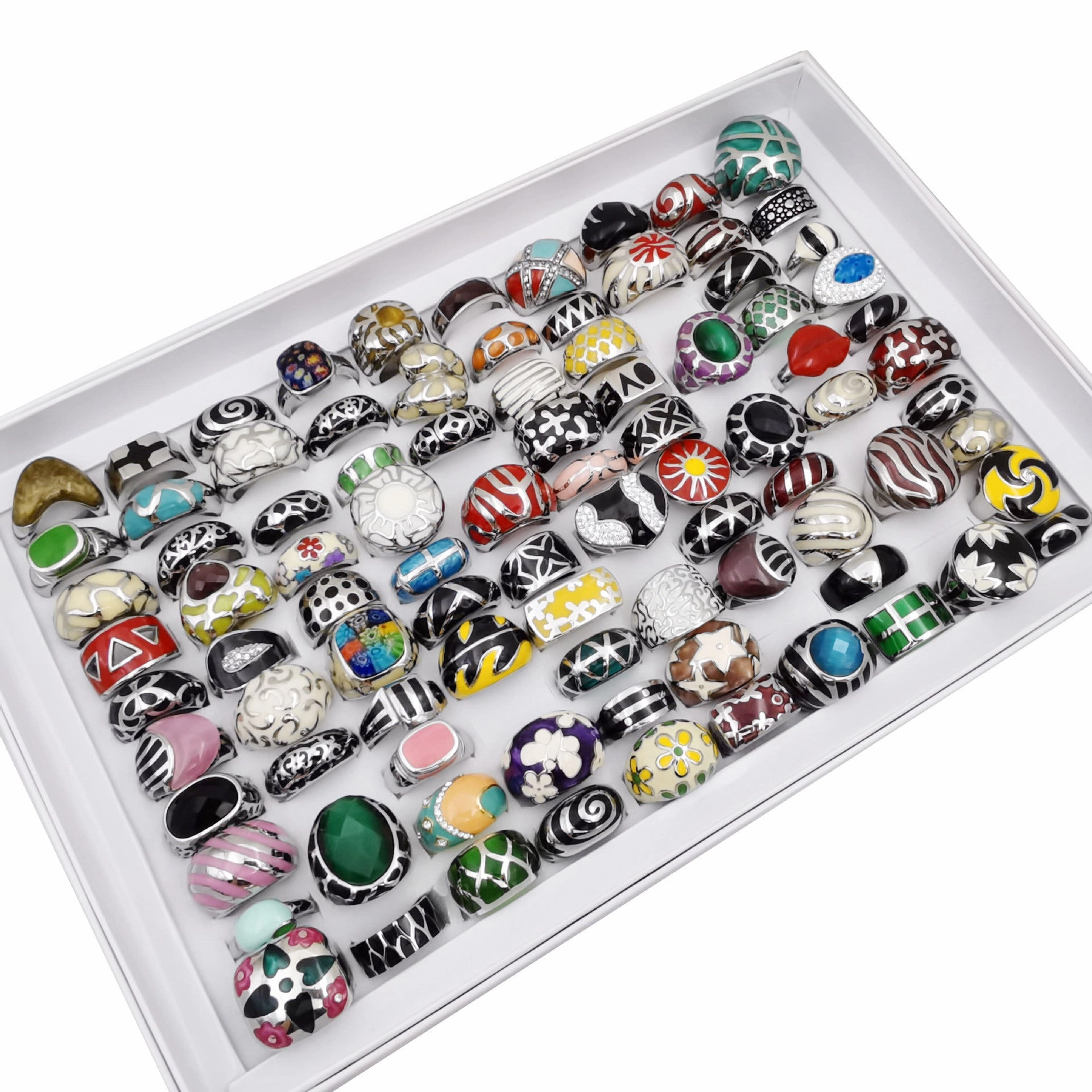 Wholesale Oil Drip Skull Stainless Steel Rings
