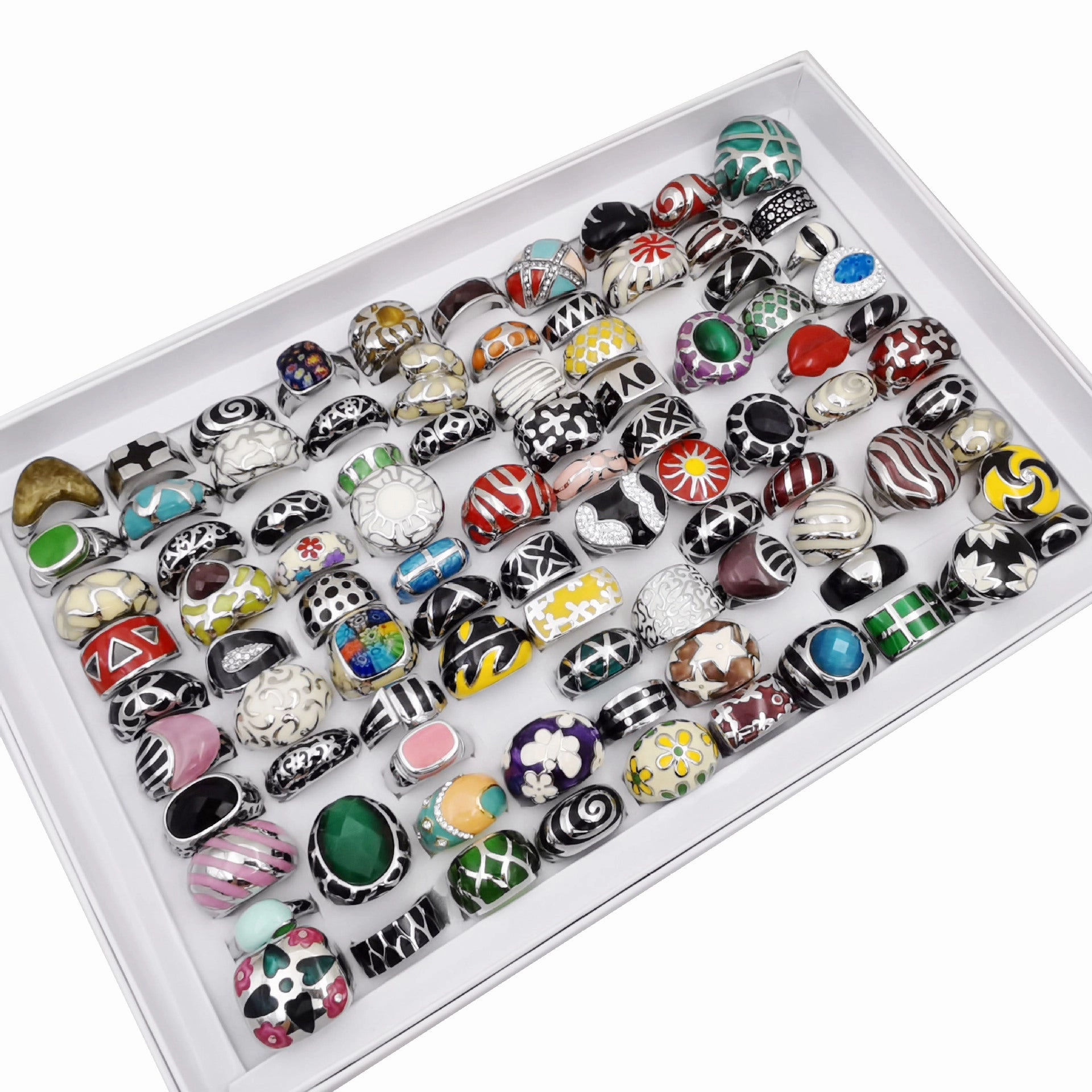Wholesale Oil Drip Skull Stainless Steel Rings