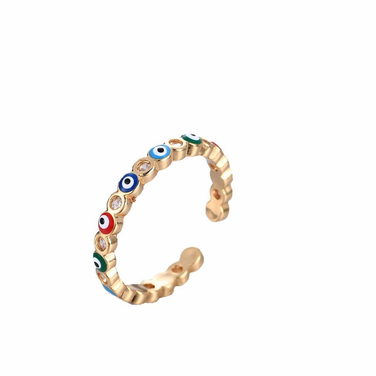 Wholesale Old Style New Picture Devil's Eye Copper Ring