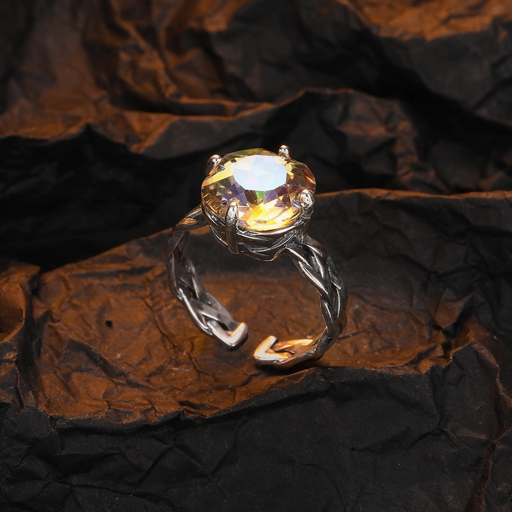 Wholesale Old Zircon Open Copper Ring