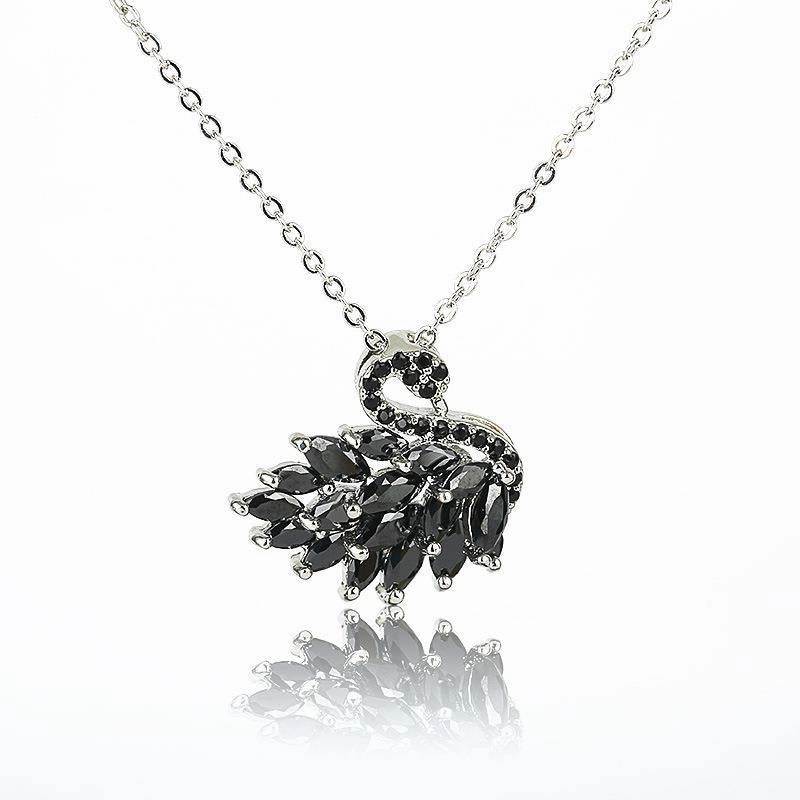 Wholesale Ombre Swan Copper Necklaces