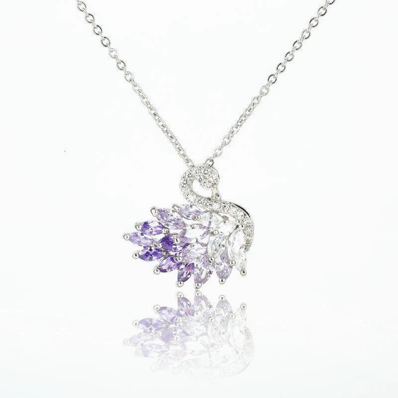 Wholesale Ombre Swan Copper Necklaces