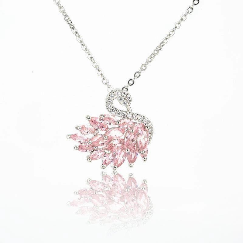 Wholesale Ombre Swan Copper Necklaces