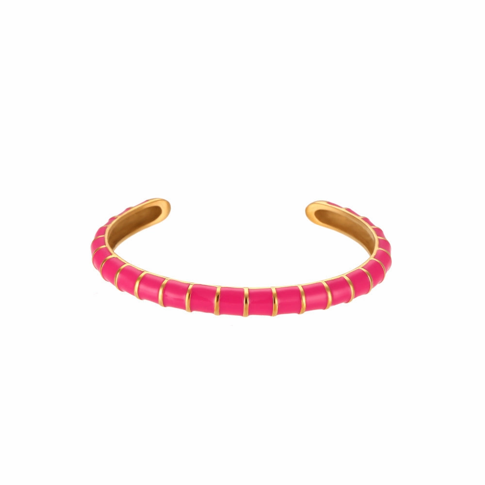 Wholesale Open Stainless Steel Gold Plated Bracelet