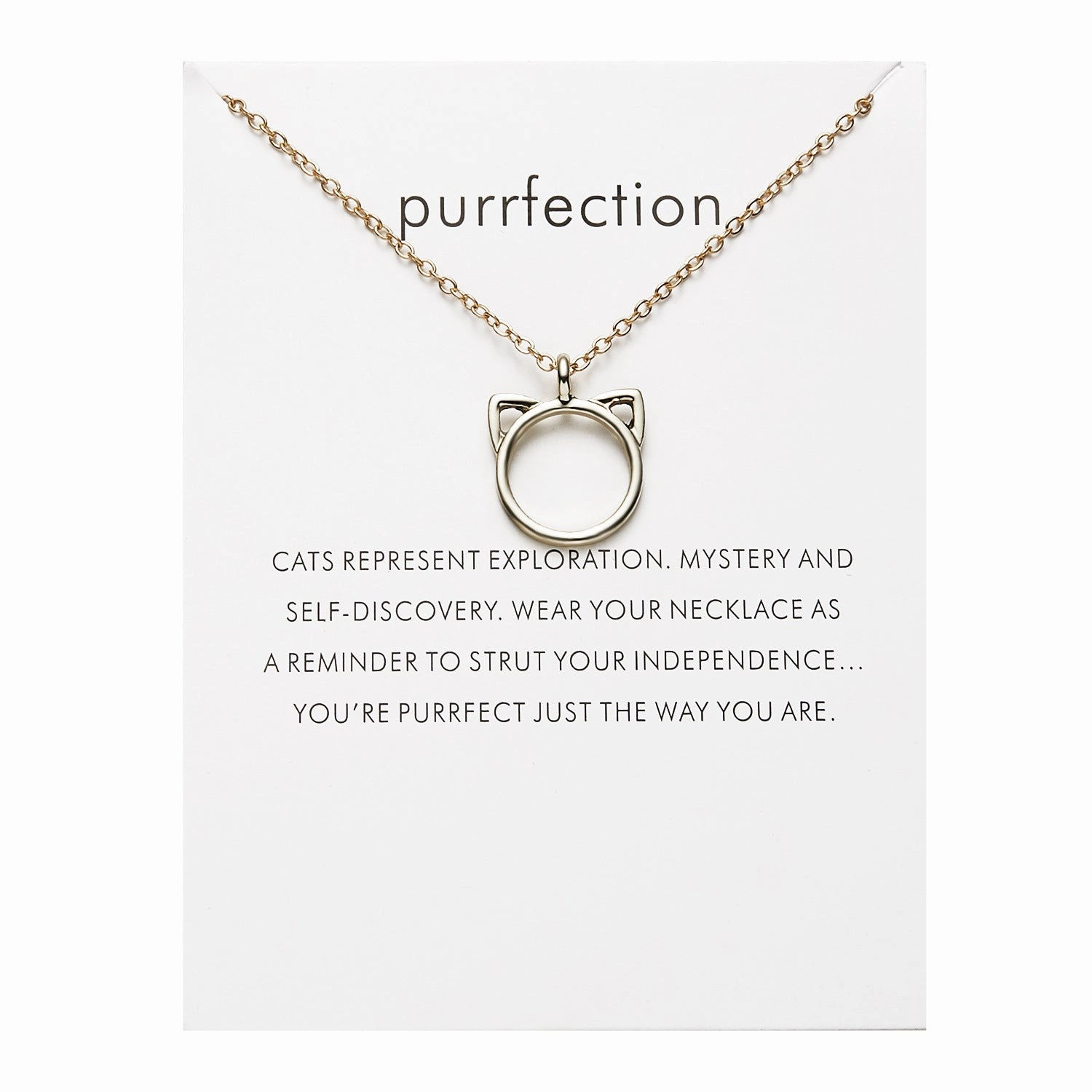 Wholesale Paper Card Cat Ears Alloy Necklaces