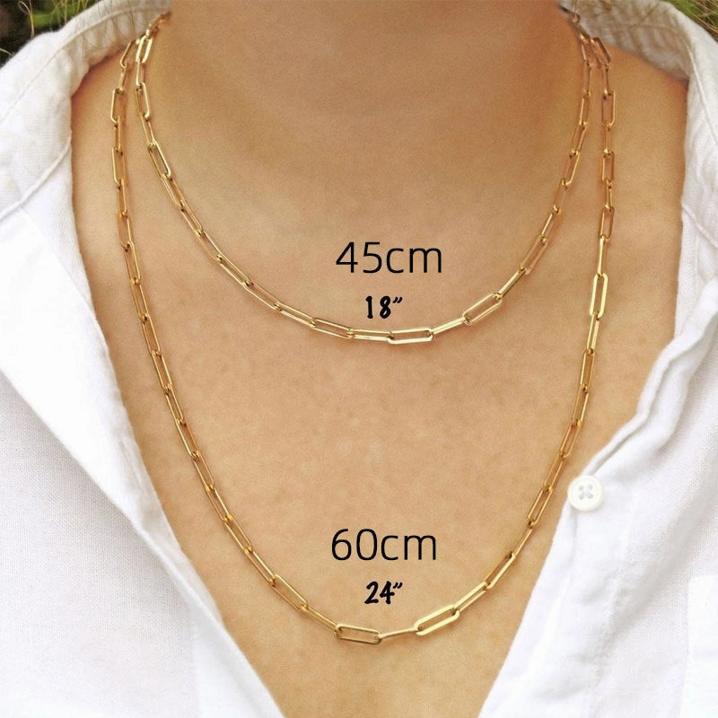Wholesale Paper Clips Thick Chains Metal Necklaces