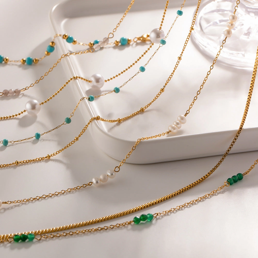 Wholesale Pearl Trend Fashion Women's Stainless Steel Necklace