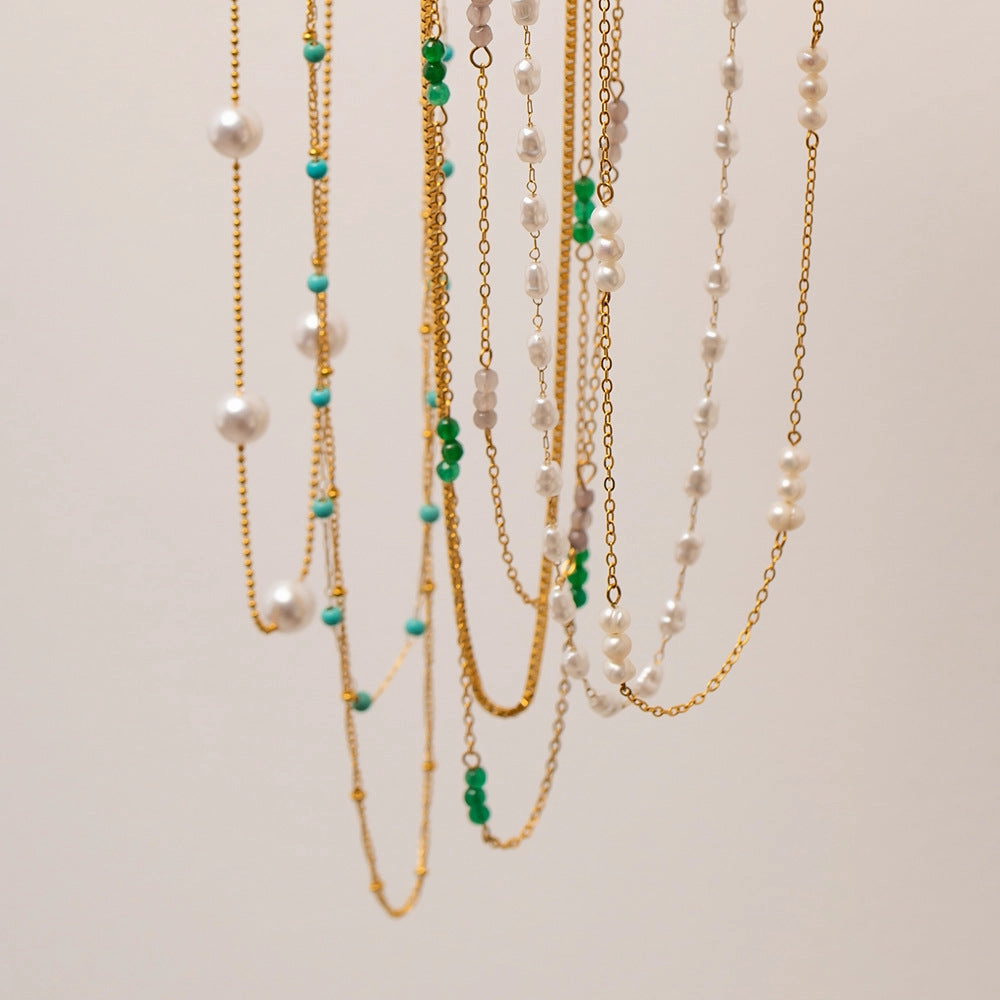 Wholesale Pearl Trend Fashion Women's Stainless Steel Necklace