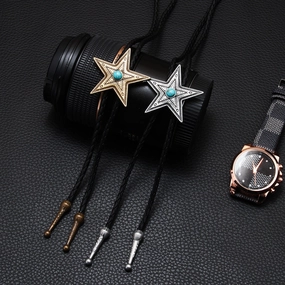 Wholesale Pentagram Blue Turquoise Alloy Necklaces
