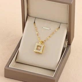 Wholesale Perfume Bottle Collarbone Stainless Steel Necklace