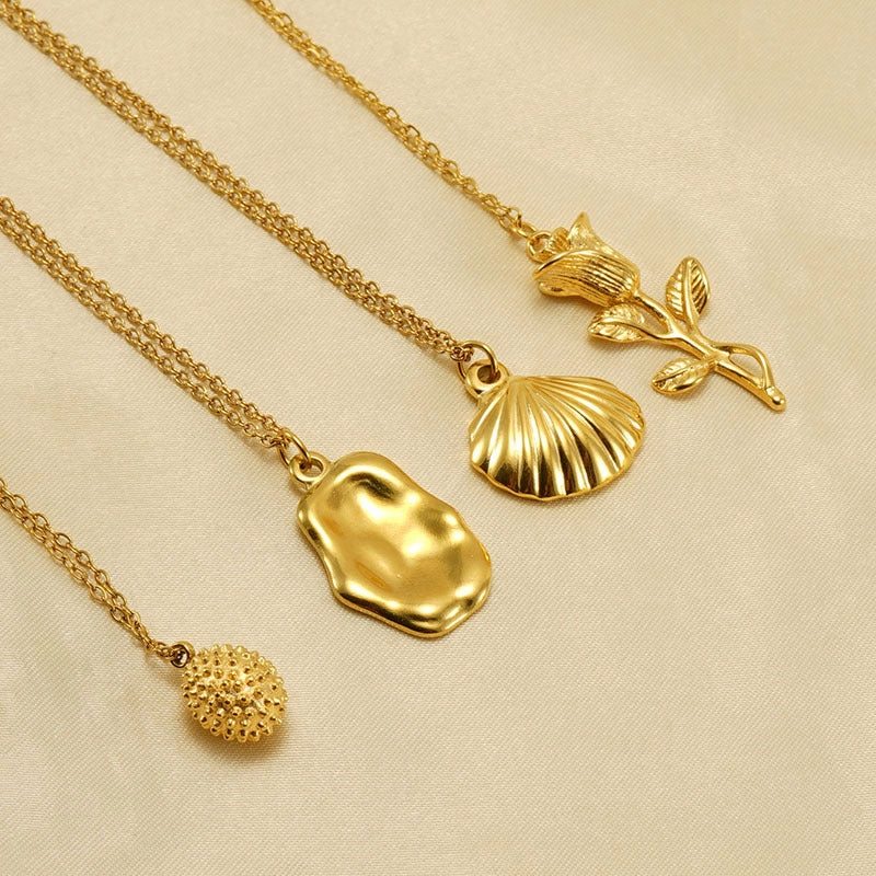 Wholesale Personalized Rose Titanium Steel Clavicle Necklace