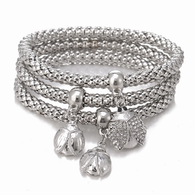 Wholesale Popcorn Chain Three Color Set Bracelet