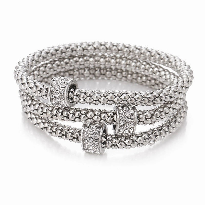 Wholesale Popcorn Chain Three Color Set Bracelet