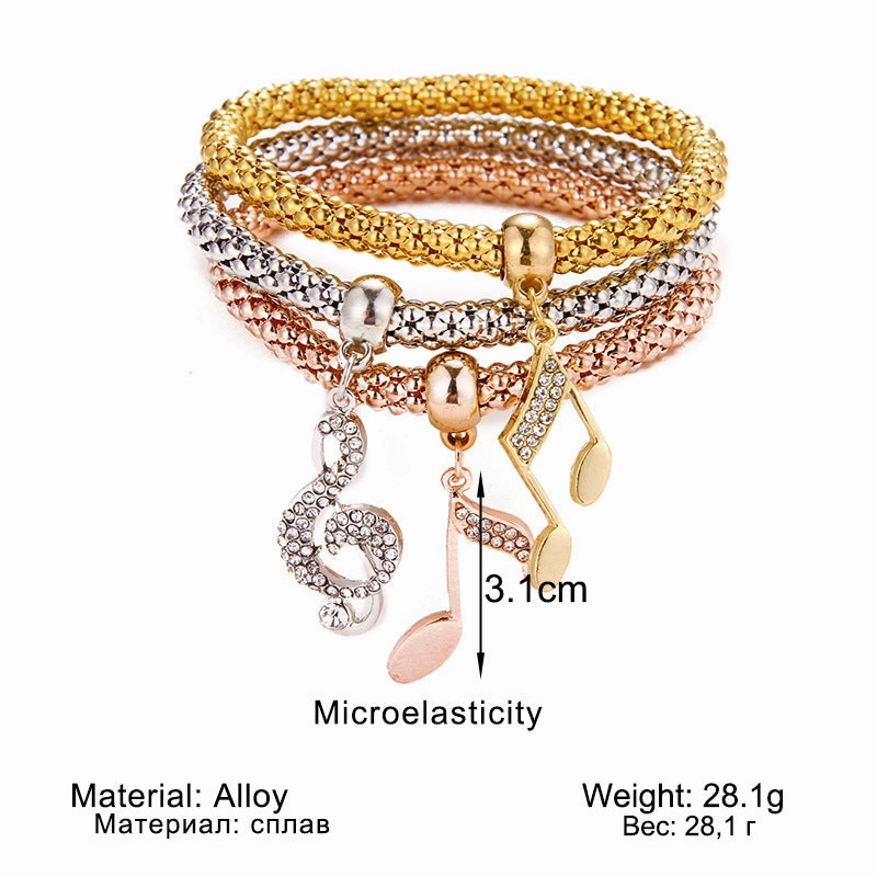 Wholesale Popcorn Chain Three Color Set Bracelet
